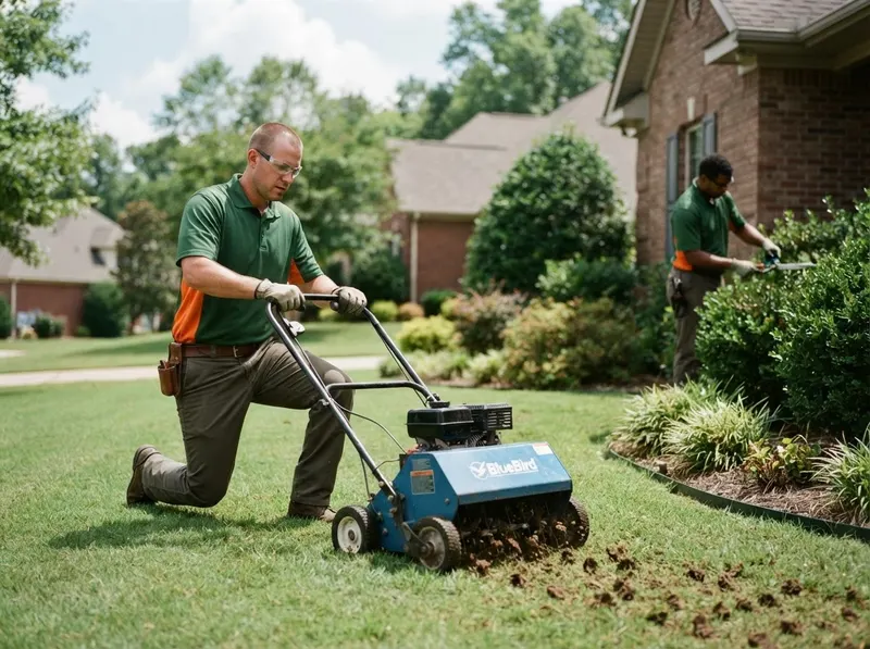 Core Aeration and Shrub Care in Chattanooga, TN